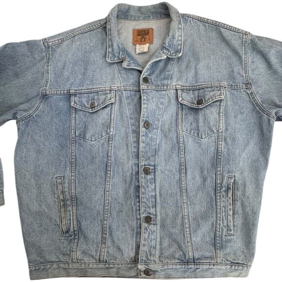 Vintage GAP Denim Jacket XL Made in USA Light Wash 80s–90s Trucker 8os/90s - Picture 12 of 16